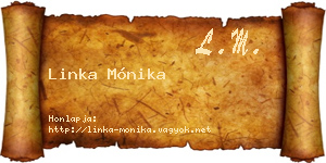 Linka Mónika névjegykártya